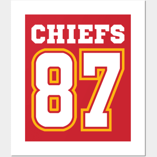 Chiefs Kelce 87 Posters and Art